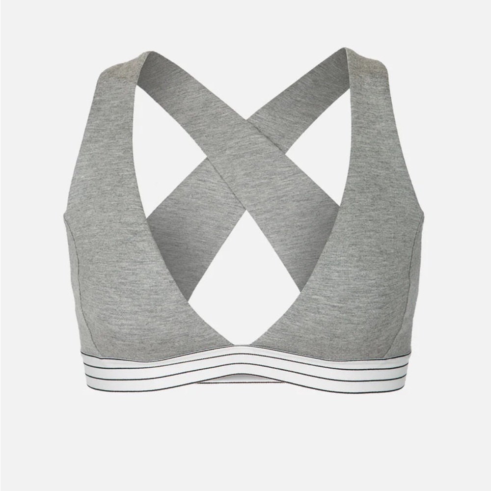 NWT Lively Cross-Back Bralette in Heather Gray size L
